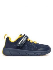 Geox Sneakersy J Foot-Run Boy J65PDB 06K9J C0657 M Granatowy. Niebieskie buty sportowe chłopięce Geox, bez wzorów, z materiału, bez zapięcia. Za 249.99 zł.