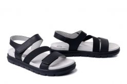 DR. BRINKMANN 710270-92 silber, sandały damskie. Szare sandały damskie Dr. Brinkmann, bez wzorów, ze skóry, bez obcasa, bez zapięcia. Za 280.42 zł.