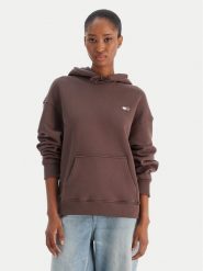 Tommy Jeans Bluza Badge DW0DW19414 Brązowy Boxy Fit. Brązowe bluzy damskie Tommy Jeans, s, bez wzorów, z bawełny, bez kaptura. Za 409.99 zł.