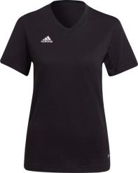 Adidas Koszulka damska adidas Entrada 22 Tee czarna HC0438 XL. Czarne t-shirty damskie Adidas, xl, bez wzorów, bez kołnierzyka. Za 79.09 zł.