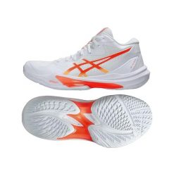 Buty do siatkówki ASICS Sky Elite FF MT 3 Corail. Brązowe obuwie sportowe damskie Asics, bez wzorów, z materiału, do siatkówki. Za 724.70 zł.