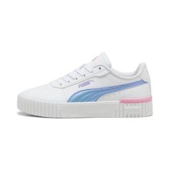 Trenerzy damscy Puma Carina 2.0 Bouncy Sky. Białe obuwie sportowe damskie Puma, bez wzorów, z materiału, trekkingowe. Za 199.00 zł.