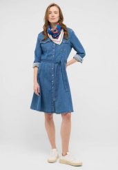 Damska Sukienka Mustang Style Elisa Denim Dress Denim Blue 1016938 5000 680. Niebieskie sukienki damskie Mustang, xxl, bez wzorów, z denimu, bez kołnierzyka, bez ramiączek. Za 299.99 zł.