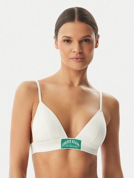 Calvin Klein Underwear Biustonosz braletka LV00QF8886 Kremowy. Białe biustonosze Calvin Klein Underwear, bez wzorów, z bawełny. Za 160.99 zł.