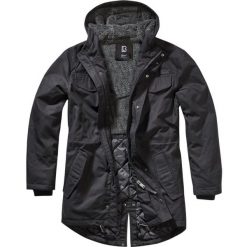 Parka Brandit Marsh Lake Teddy. Czarne parki męskie Brandit, xl, z aplikacjami, z futra, z kapturem. Za 535.60 zł.