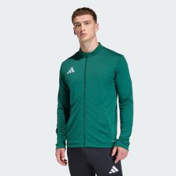 Bluza dresowa Entrada26. Białe bluzy męskie Adidas, m, z aplikacjami, z dresówki, z kapturem. Za 121.99 zł.