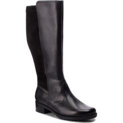 Kozaki ARA - 12-49076-71 Schwarz. Czarne kozaki damskie marki Ara, z materiału. W wyprzedaży za 429.00 zł.