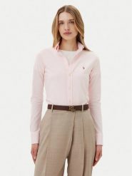 Polo Ralph Lauren Koszula 211924258018 Różowy Slim Fit. Czerwone bluzki damskie Polo Ralph Lauren, s, bez wzorów, z bawełny, bez kołnierzyka, bez ramiączek. Za 349.99 zł.