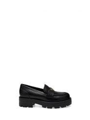 Guess Loafersy FLFYAM LEA14 Czarny. Czarne mokasyny damskie Guess, ze skóry. Za 584.99 zł.