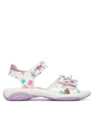 Primigi Sandały 1383600 S Biały. Białe sandały dziewczęce Primigi, ze skóry, bez zapięcia. Za 279.99 zł.