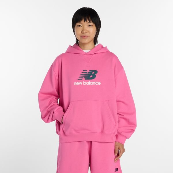 Bluza damska New Balance WT51501AAC – różowa. Czerwone bluzy damskie New Balance, l, bez wzorów, z bawełny, bez kaptura. Za 409.99 zł.