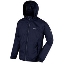 Kurtka turystyczna męska Lyle IV Regatta przeciwdeszczowa. Niebieskie kurtki męskie Regatta, m, bez wzorów, sportowe, bez kaptura. Za 149.99 zł.