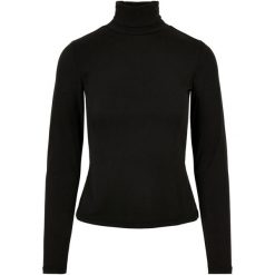 Golf Damski Modal Z Długim Rękawem. Czarne koszulki sportowe damskie Urban Classics, xl, bez wzorów, casualowe, bez kołnierzyka. Za 97.99 zł.
