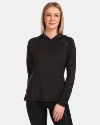 Bluza damska z kapturem Kilpi Aileen. Czarne bluzy sportowe damskie Kilpi, s, bez wzorów, z materiału, z kapturem, do biegania. Za 267.13 zł.