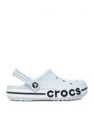Crocs Klapki WB-BAYABAND CLOG 205089-4JQ Niebieski. Niebieskie klapki damskie Crocs, bez wzorów, z tworzywa sztucznego, bez obcasa. Za 229.99 zł.