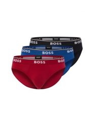 BOSS slipy w zestawie 3 sztuk Mężczyźni Bawełna czarny|czerwony|niebieski, L. Czarne slipki męskie Boss, l, bez wzorów, z bawełny. Za 209.95 zł.