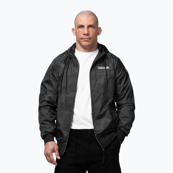 Kurtka męska Pitbull Athletic Logo Nylon Hooded. Czarne kurtki męskie PITBULL, m, bez wzorów, z nylonu, bez kaptura. Za 189.99 zł.