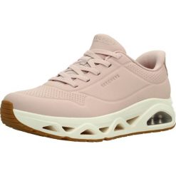 Buty SKECHERS UNO GLIDE STEP GLIDE ON AIR Rose. Czerwone obuwie sportowe damskie Skechers, bez wzorów, z materiału, na fitness i siłownię. Za 354.99 zł.