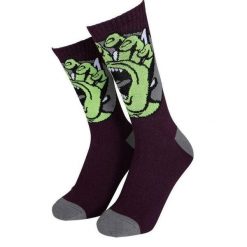 Skarpety Santa CruzHand Dot Bordeaux. Czerwone skarpety męskie SANTA CRUZ, bez wzorów. Za 80.37 zł.