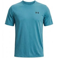 Koszulka Under Armour Ua Tech Vent Jcqrd Ss Dorośli. Niebieskie koszulki sportowe męskie Under Armour, l, bez wzorów, z materiału, bez kołnierzyka, bez ramiączek, do biegania. Za 262.99 zł.