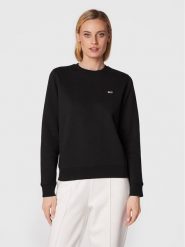 Tommy Jeans Bluza Fleece DW0DW09227 Czarny Regular Fit. Czarne bluzy damskie Tommy Jeans, xxs, bez wzorów, z jeansu, bez kaptura. Za 229.99 zł.