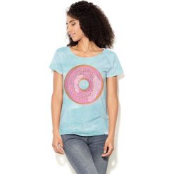 Colour Pleasure Koszulka damska CP-034 67 niebiesko-różowa r. XXXL-XXXXL. Bluzki damskie marki Colour Pleasure. Za 70.35 zł.