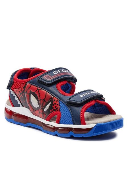 Geox Sandały J Sandal Android Boy J450QB 014CE C0735 D Granatowy. Niebieskie sandały chłopięce Geox, ze skóry, bez zapięcia. Za 349.99 zł.