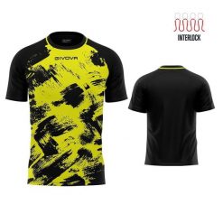 Męski T-shirt Givova Art Sports Fluo w rozmiarze M. Czarne koszulki sportowe męskie Givova, m, bez wzorów, z poliesteru, bez kołnierzyka, bez ramiączek, do piłki nożnej. Za 166.99 zł.