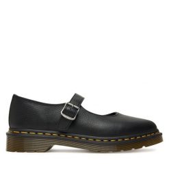 Półbuty Dr. Martens. Czarne półbuty damskie Dr. Martens, bez wzorów, bez obcasa, na płaskiej podeszwie, bez zapięcia. Za 559.99 zł.