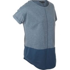 Shirt sportowy z kontrastowymi elementami, krótki rękaw bonprix ciemnoniebieski melanż. Bluzki damskie bonprix. Za 44.99 zł.