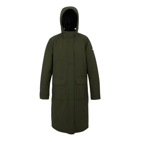 Wodoodporna Kurtka Damska Yarli Longline. Białe kurtki damskie Regatta, bez wzorów, bez kaptura. Za 155.99 zł.