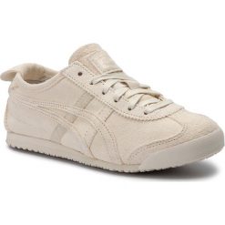 Sneakersy ASICS - ONITSUKA TIGER Mexico 66 1183A193 Cream/Cream 100. Brązowe półbuty damskie Asics, z materiału, eleganckie, bez zapięcia. W wyprzedaży za 289.00 zł.