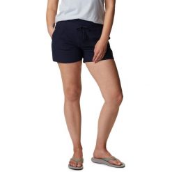 Damskie spodenki turystyczne Columbia Leslie Falls. Niebieskie szorty sportowe damskie Columbia, l, bez wzorów, z elastanu, sportowe, trekkingowe. W wyprzedaży za 132.00 zł.