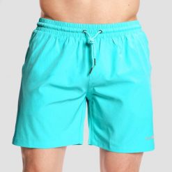 Szorty męskie kąpielowe ze sznurkiem Lagoon. Niebieskie krótkie spodenki sportowe męskie GYMBEAM, m, bez wzorów, z elastanu, do pływania. Za 126.90 zł.