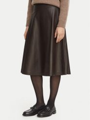 BOSS Spódnica skórzana Sekana 50569088 Brązowy ciemny Regular Fit. Brązowe spódnice damskie Boss, bez wzorów, ze skóry. Za 2,199.00 zł.