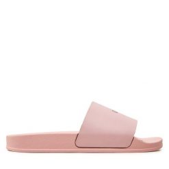 Klapki Off-White. Czerwone klapki damskie OFF-WHITE, bez wzorów, bez obcasa. Za 479.99 zł.