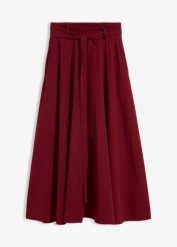 Spódnica maxi z mieszanki wiskozy. Czerwone spódnice damskie bonprix, bez wzorów, z wiskozy, maxi. Za 147.99 zł.