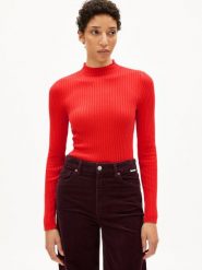 ARMEDANGELS sweter z dzianiny - Alaania Kobiety Bawełna czerwony, XL. Czerwone swetry damskie ARMEDANGELS, xl, bez wzorów, z bawełny, bez kołnierzyka, bez ramiączek, bez kaptura. Za 179.95 zł.