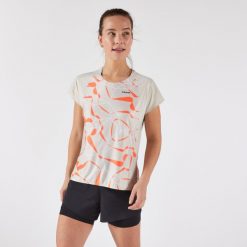 Koszulka do biegania damska Kiprun Run 900 Light Replika Obvious. Brązowe koszulki sportowe damskie KIPRUN, l, bez wzorów, z elastanu, bez kołnierzyka, bez ramiączek, do biegania. Za 149.99 zł.
