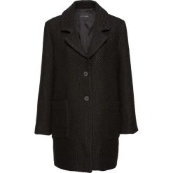 Płaszcz boucle w kratę bonprix czarny. Płaszcze damskie marki FOUGANZA. Za 109.99 zł.