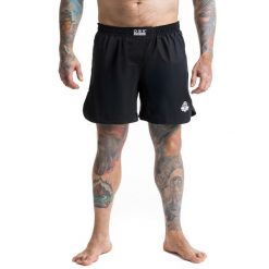 Spodenki Shorty MMA czarne DBX Bushido. Czarne krótkie spodenki sportowe męskie DBX BUSHIDO, bez wzorów. Za 159.99 zł.
