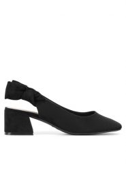 Clara Barson Sandały LH2002-2 Czarny. Czarne sandały damskie Clara Barson, bez wzorów, z materiału, bez obcasa, na słupku, bez zapięcia. Za 79.99 zł.