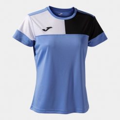 Damski jersey Joma Crew V. Czarne koszulki sportowe damskie Joma, bez wzorów, z jersey, bez kołnierzyka, bez ramiączek, do piłki nożnej. Za 69.79 zł.