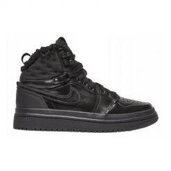 Buty do chodzenia unisex Nike Air Jordan 1. Czarne obuwie sportowe damskie Nike, bez wzorów, z materiału, do biegania, Nike Air Jordan. Za 577.00 zł.