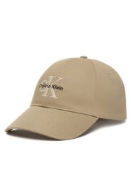 Calvin Klein Czapka z daszkiem Monologo Embroidery Baseball Cap LV04G5004G Beżowy. Brązowe rękawiczki męskie Calvin Klein, bez wzorów, z bawełny. Za 169.99 zł.