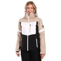 Damska kurtka narciarska Kilpi VALERA-W. Brązowe kurtki snowboardowe damskie Kilpi, m, bez wzorów, z materiału, bez kaptura, narciarskie. Za 574.50 zł.