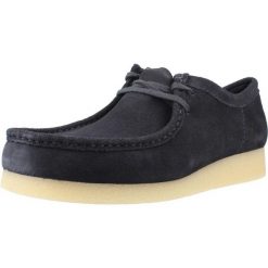 Buty CLARKS 26178234C Niebieski. Niebieskie obuwie sportowe damskie Clarks, bez wzorów, ze skóry, na fitness i siłownię. Za 387.99 zł.