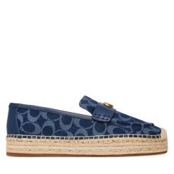 Espadryle Coach. Niebieskie espadryle damskie Coach, bez wzorów, bez obcasa, bez zapięcia. Za 519.99 zł.