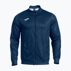 Bluza tenisowa męska Joma Challenge Full Zip. Niebieskie bluzy męskie Joma, l, bez wzorów, z materiału, bez kaptura, tenisowe. Za 179.99 zł.