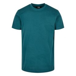 Męska Podstawowa Koszulka Gładka. Niebieskie koszulki sportowe męskie Urban Classics, m, bez wzorów, bez kołnierzyka, bez ramiączek, trekkingowe. Za 48.99 zł.